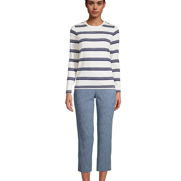 Lands End Striped Long Sleeve Tee - Picture 2 of 8